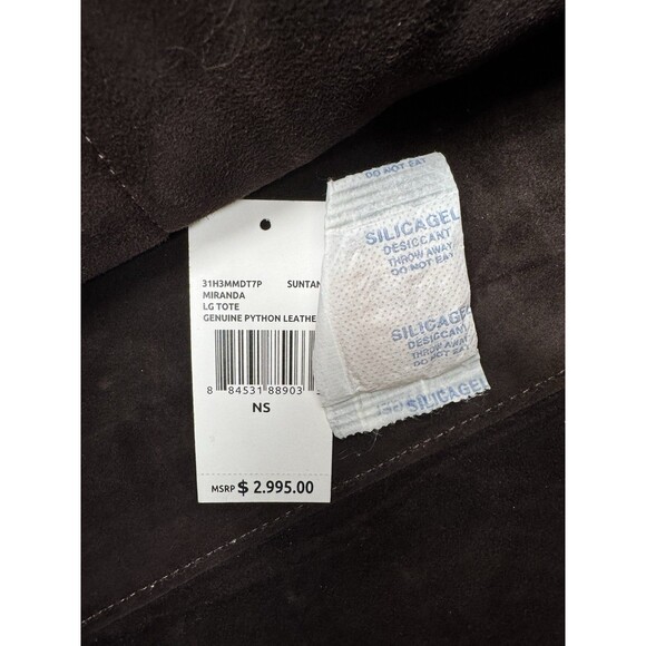 RARE 2015 Michael Kors Collection Brown Black Large Miranda Python Leather Tote - Picture 16 of 16